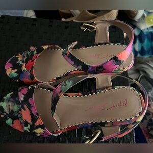 Betsey Johnson! Multi-color platform heels, size 9.5